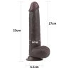 9'' Sliding Skin Dual Layer Dong Brown – Kettős rétegű valósághű barna dildó