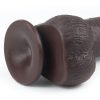 9'' Sliding Skin Dual Layer Dong Brown – Kettős rétegű valósághű barna dildó