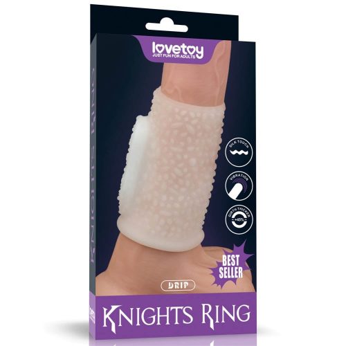 Lovetoy Vibrating Spiral Knights Ring II – spirálos vibrációs péniszgyűrű (fehér)