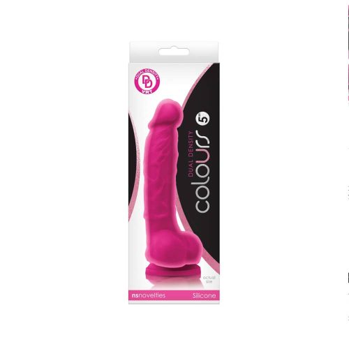 NS Toys Colours Dual Density 5" Dildo Pink – 12,5 cm-es, valósághű rózsaszín dildó