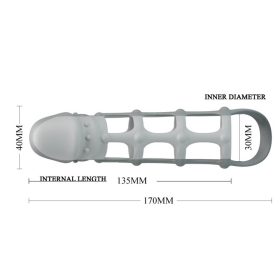 Pretty Love Penis Sleeve With Ball Strap White