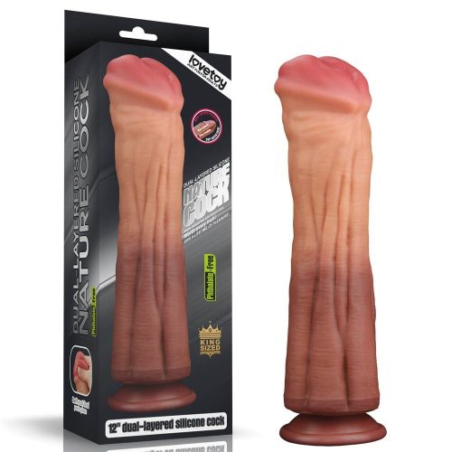 Lovetoy 12'' Dual Layered Platinum Silicone Cock – Kettős rétegű platina szilikon dildó