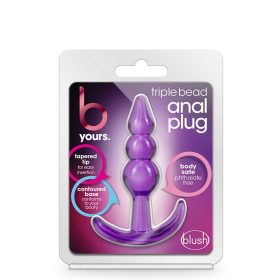 Blush B YOURS TRIPLE BEAD ANAL PLUG PURPLE