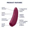 Satisfyer Curvy 1+ – Rose Red Léghullámos & Vibrációs Csiklóizgató