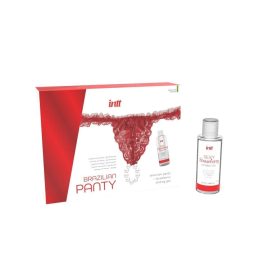   Red Brazilian Panty – csipkebugyi gyöngysorral + 50 ml eperillatú síkosító