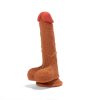 Outlet X-MEN 8.3" Double Layer Silicone Dildo Brown – Kettős rétegű, valósághű dildó