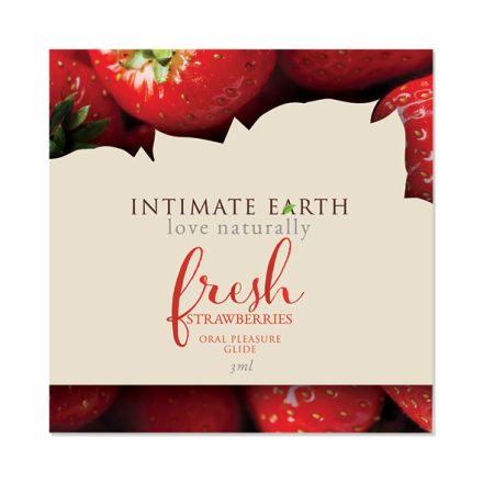 Intimate Earth - Természetes ízek Glide Friss eper fólia 3 ml