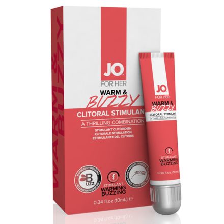 System JO - For Her Klitorisz stimuláló melegítő meleg és pezsgő Original 10 ml