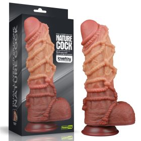   10.5'' Dual layered Platinum Silicone Cock with Rope