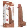 King Size 14” (36 cm) Sliding Skin realisztikus dildó – barna