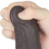 Lovetoy 9'' Dual Layered Silicone Rotator Brown