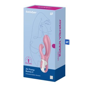   Satisfyer Air Pump Bunny 2 világos piros felfújható vibrátor