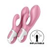 Satisfyer Air Pump Bunny 2 világos piros felfújható vibrátor