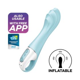   Satisfyer Air Pump Vibrator 5+ – Inflálódó G‑pont Vibrátor Kék