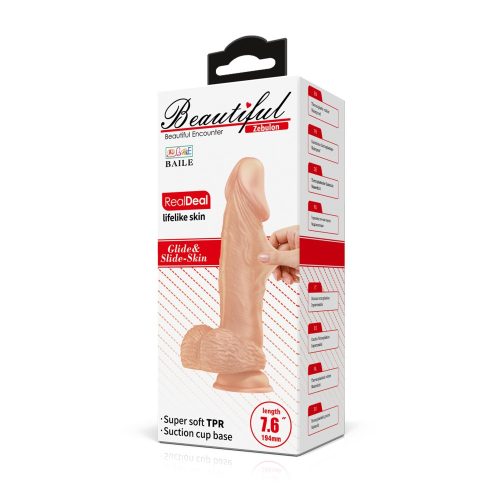 Beautiful Zebulon 7,6" Dildo – Valósághű, puha tapintású dildó