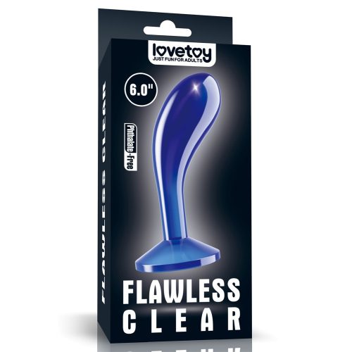 Flawless Clear – 6.0" prosztata plug (kék)