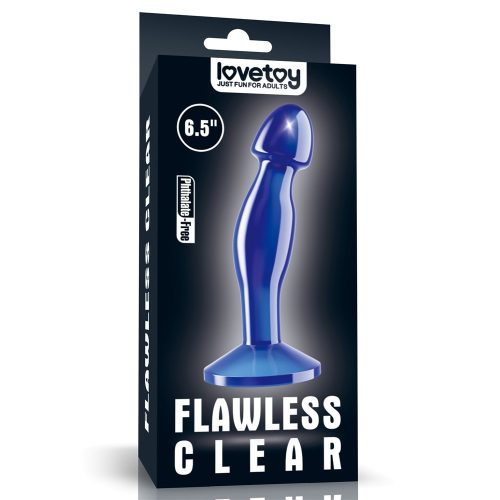 Flawless Clear – 6.5" prosztata plug (kék)