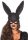 Leg Avenue Glitter Masquerade Rabbit Mask Black