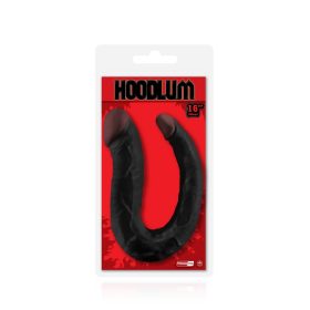 HOODLUM 16" U-SHAPED DONG fekete kétvégű dildó
