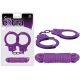 SEX EXTRA - Metal Cuffs & Love Rope Purple – Lila fém bilincs és kötél