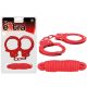 SEX EXTRA - Metal Cuffs & Love Rope Red – Piros fém bilincs és kötél