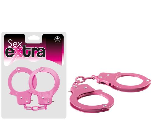 SEX EXTRA - Metal Cuffs Pink – Rózsaszín fém bilincs