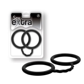 SEX EXTRA Silicone Cuffs Black – Szilikon Bilincs