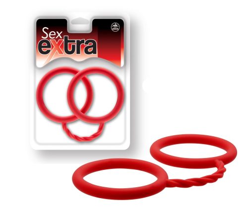SEX EXTRA Silicone Cuffs Red – Szilikon Bilincs
