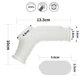   Lovetoy Vibrating Drip Knights Ring with Scrotum Sleeve (White)