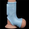 Lovetoy Vibrating Silk Knights Ring with Scrotum Sleeve Blue