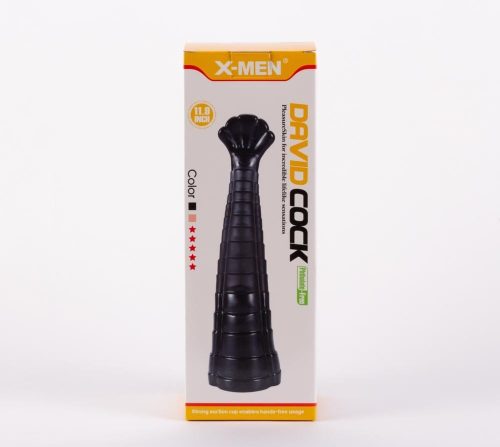 X-MEN David’s 11.9" Cock Black II – Extra nagy, realisztikus fekete dildó 30cm