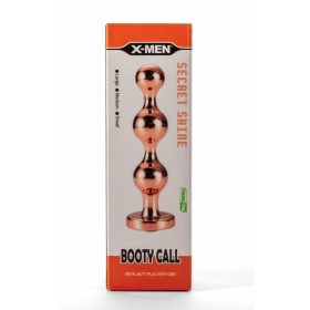   X-Men Secret Shine Booty Call Metal Butt Plug with Gem Gold M