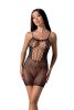 Passion BS096 fekete hálós bodystocking ruha