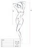 Passion BS097 fehér bodystocking O/S méretben