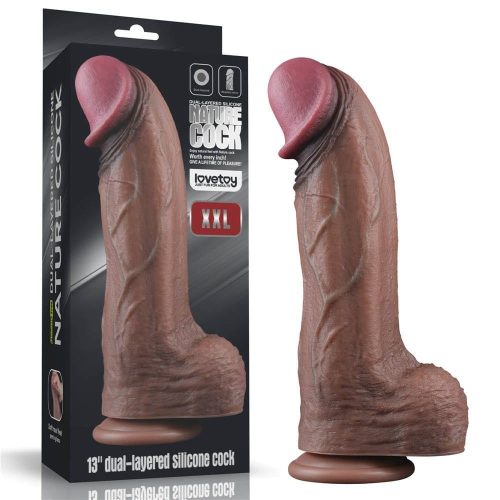 13" Dual Layered Silicone Cock XXL – Extra nagy, kettős rétegű szilikon dildó