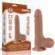 7.5" Sliding Skin Dual Layer Dong Brown III – dual rétegű, élethű barna dildo