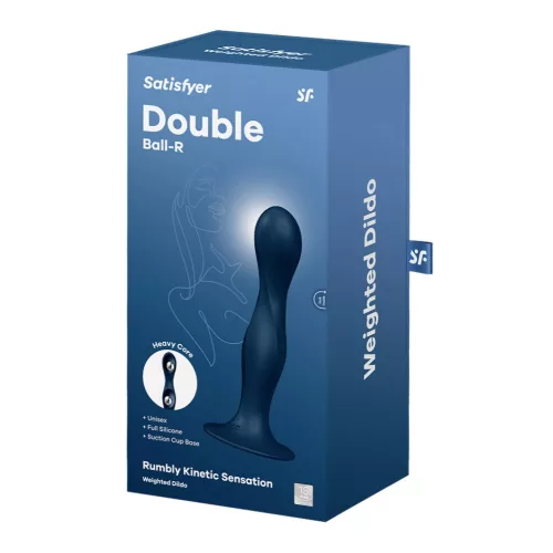 Satisfyer Double Ball-R sötétkék dildó