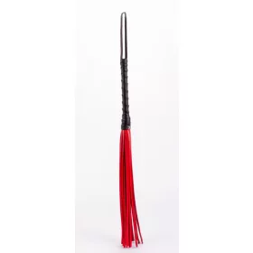 Calf Leather Handle Saddle Leather Tails Red