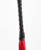 Calf Leather Handle Saddle Leather Tails Red
