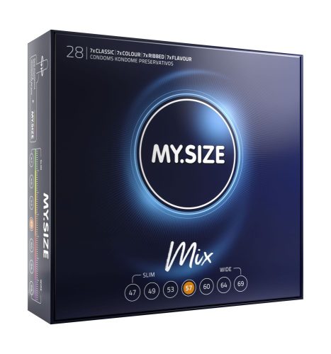 MY SIZE MIX Condoms 57 mm – Vegyes Óvszer Csomag (28 db)