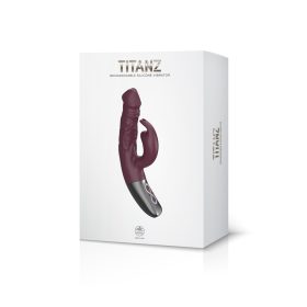   TITANZ 7″ újratölthető szilikon vibrátor rubinvörös színben