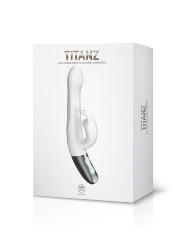 TITANZ 8.5″ újratölthető szilikon vibrátor Fehér