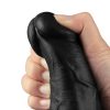 10.5" REAL SOFTEE Rechargeable Vibrating Dildo (Black)