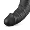 10.5" REAL SOFTEE Rechargeable Vibrating Dildo (Black)