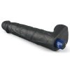 10.5" REAL SOFTEE Rechargeable Vibrating Dildo (Black)