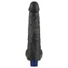 10.5" REAL SOFTEE Rechargeable Vibrating Dildo (Black)