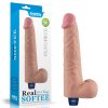 10.5" REAL SOFTEE Rechargeable Vibrating Dildo (Flesh)