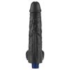 10" REAL SOFTEE Rechargeable Vibrating Dildo(Black)