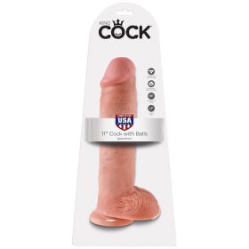   11" Cock with Balls Light – 28 cm-es, valósághű világos dildó herékkel