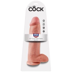   12" Cock with Balls Light – 30 cm-es, valósághű világos színű dildó herékkel